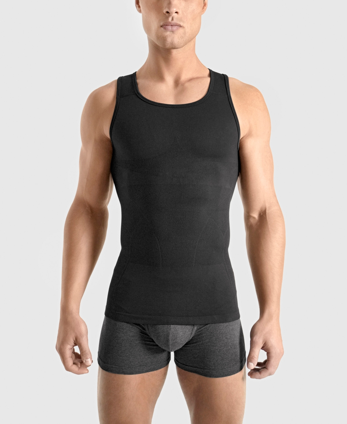 Seamless Compression Tank Top - Black | Macy's
