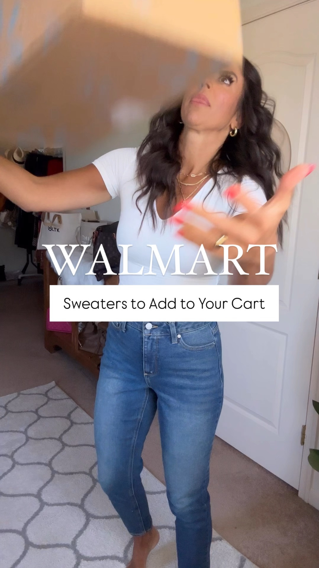 Walmart sweater haul! Loving all of these new sweaters from Walmart! 

Wearing size small in the sweaters expect the white with hearts on the sleeve. That one is size medium. Jeans are my regular size 2. Size down if in between. 

#LTKSeasonal #LTKFindsUnder100 #LTKStyleTip