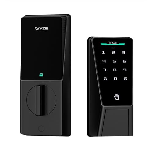 Wyze Palm Lock, Smart Door Lock with Palm Vein Recognition, Keyless Entry Smart Locks for Front Door, Keypad, Auto Lock, Dual Battery, Wi-Fi, Works with Alexa & Google, BHMA, IP53, Mechanical Key | Amazon (US)