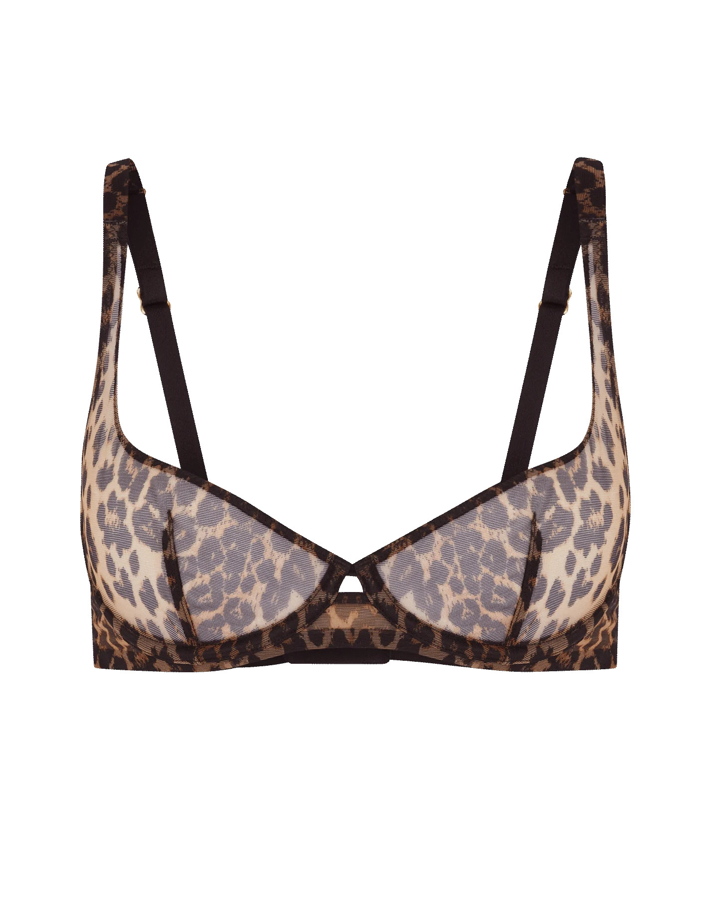Lucky Demi Cup Plunge Underwired Bra in Leopard | By Agent Provocateur All Lingerie | Agent Provocateur (US)