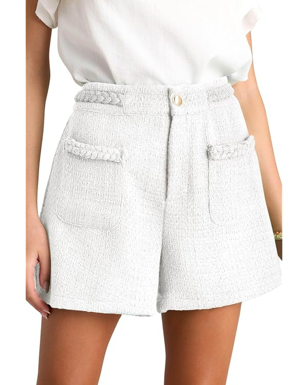 Cicy Bell Womens Tweed Summer Shorts High Waisted Wide Leg Dressy Casual Shorts with Front Pocket... | Amazon (US)
