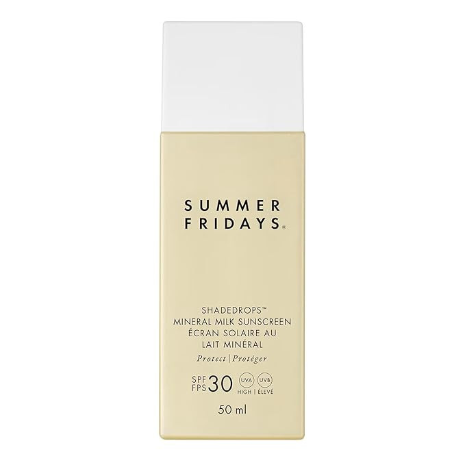 Summer Fridays ShadeDrops Broad Spectrum SPF 30 Mineral Milk Face Sunscreen with Zinc Oxide - Lig... | Amazon (US)