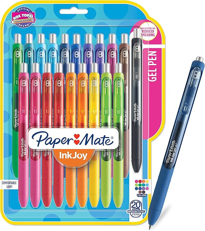 Paper Mate InkJoy Gel Pens, Medium Point, Assorted Colors, 20 Count - 1951718 | Amazon (US)