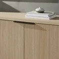 Walker Edison 69” Scandinavian 4-Door Reeded-Front Sideboard, Coastal Oak/Black | Walmart (US)