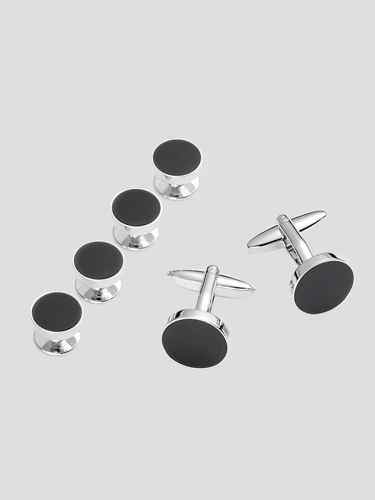 Pronto Uomo Circle Cufflinks & Studs Set | Cufflink & Stud Sets | Men's Wearhouse | The Men's Wearhouse