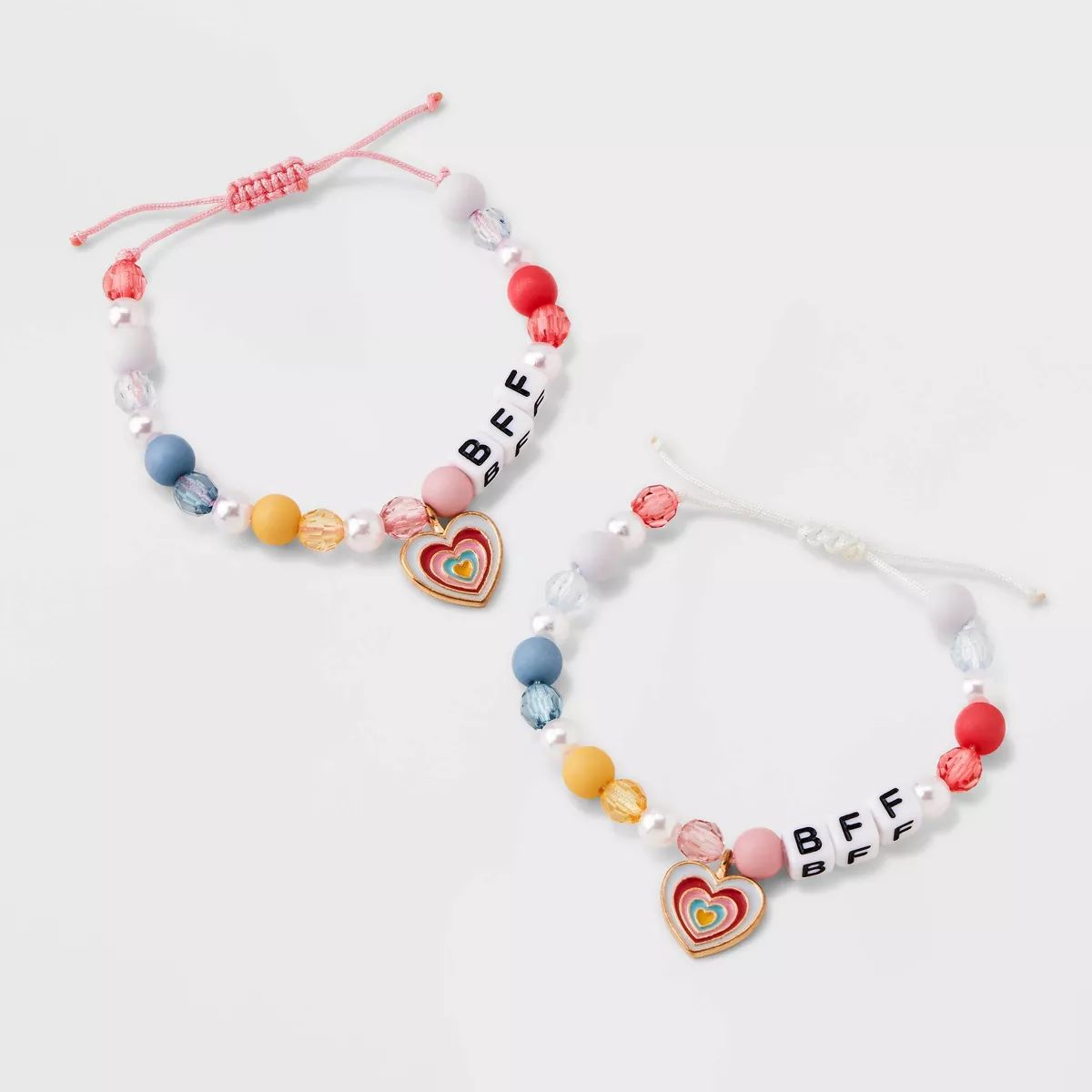 Girls' 2pk Heart BFF Friendship Bracelet Set - Cat & Jack™ | Target
