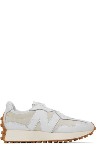 White & Grey 327v1 Sneakers | SSENSE