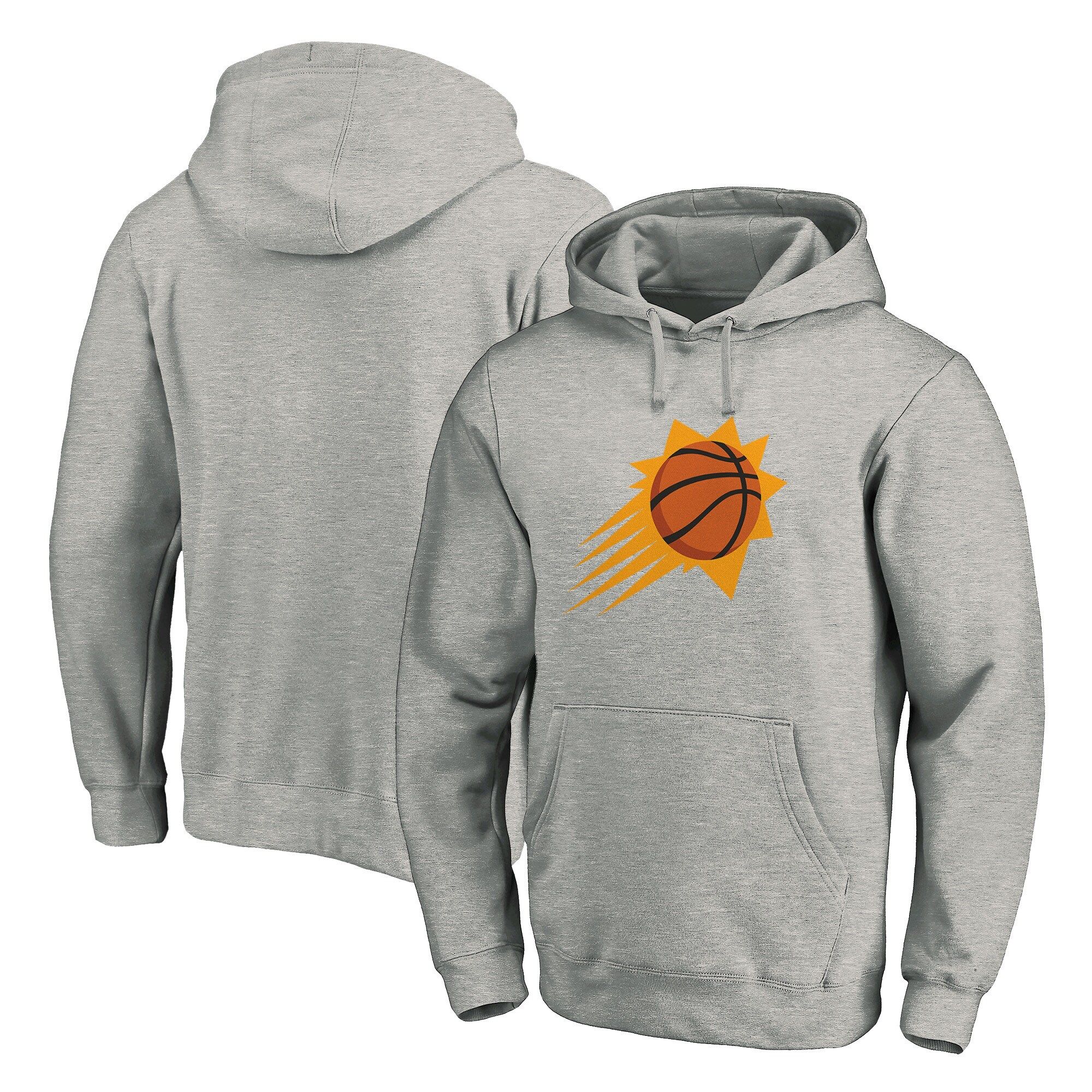 Phoenix Suns Fanatics Branded Team Primary Logo Pullover Hoodie - Heathered Gray | Fanatics