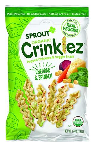 Sprout Organic Baby Food, Stage 4 Toddler Veggie Snacks, Cheesy Spinach Crinklez, 1.5 Oz Bag (1 Coun | Amazon (US)