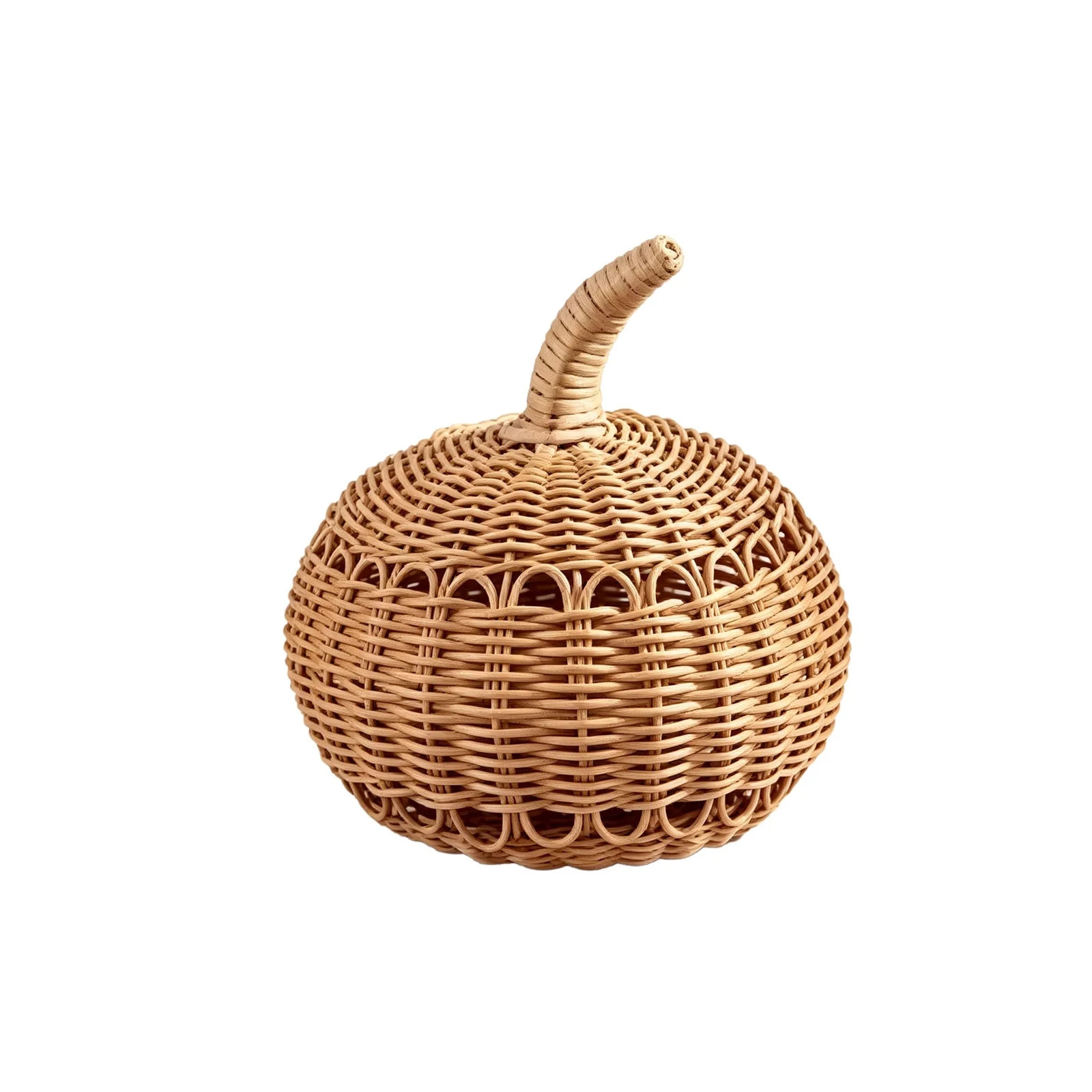Hand Woven Pumpkin Decor Ornament,Hollow Rattan Pumpkin Shaped Tabletop Figurine,Farmhouse Fall Harvest Decor,Natural Wicker Pumpkin Display for Dining Table,Thanksgiving Autumn A - Walmart.com | Walmart (US)