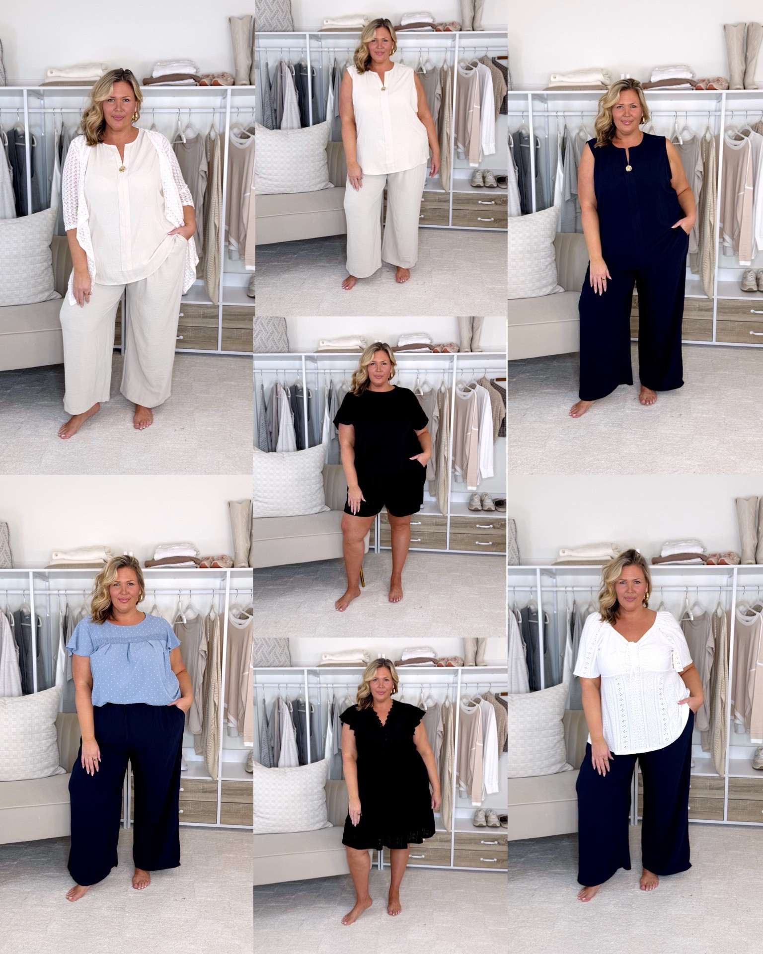 Part 30 of not all Amazon finds are created equal! White pants and white tank I sized up to 3X. Black dress sized up to 3X. Black set size up to 3X. Navy pants and tank I sized up to 4X. White eyelet top is 2X. Blue top is 3X. Plus size, Amazon, summer fashion, apron belly, outfit inspo, haul, mom life

#LTKSeasonal #LTKPlusSize #LTKMidsize