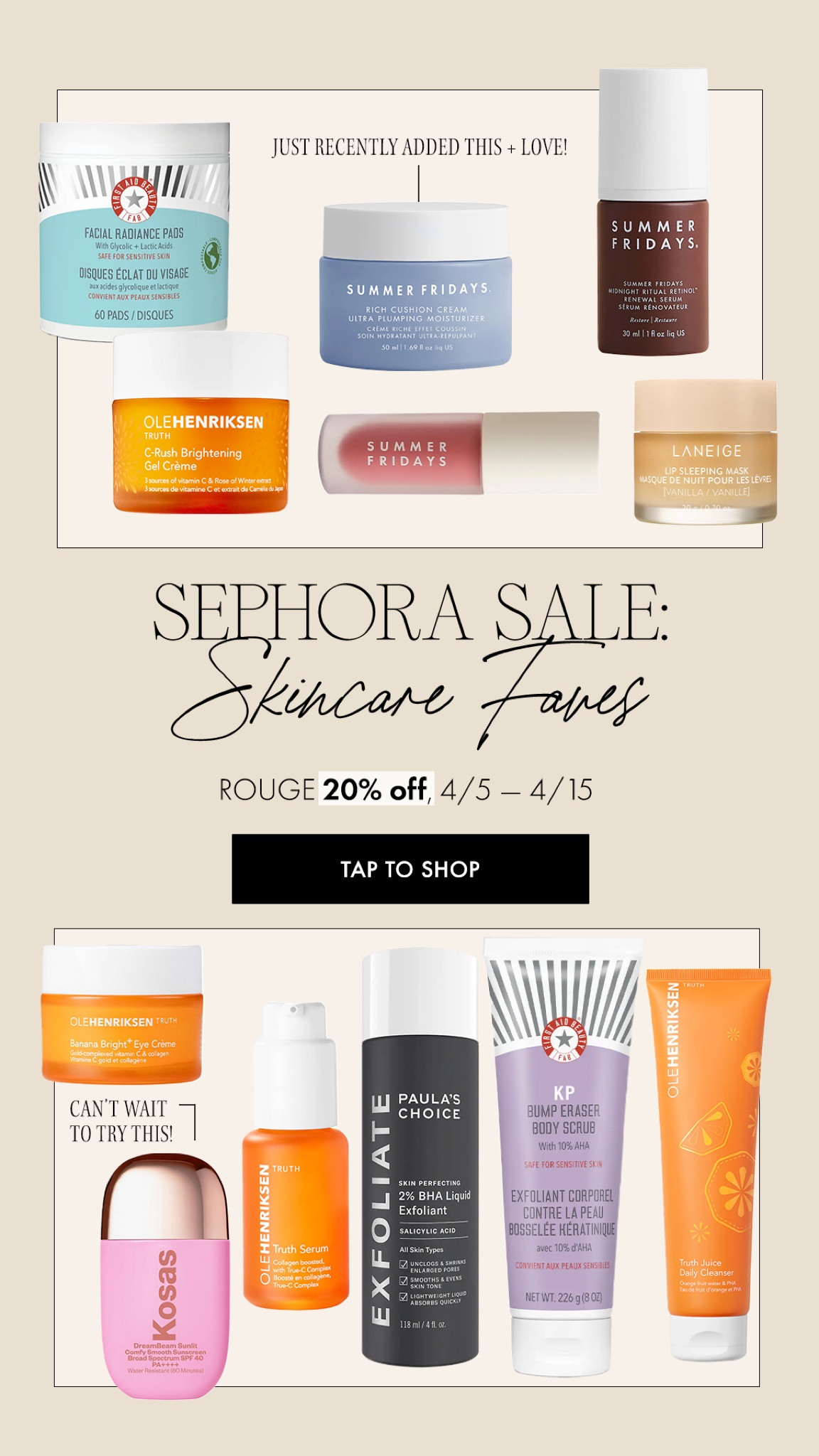 Sephora sale: skincare favorites 💓💓 I have used Ole Henrikson for years and years, SWEAR by their banana bright eye cream! Changed my under eyes dramatically 👏🏼👏🏼 use all of these + love! 

Sephora rouge members, Paula’s choice exfoliant, lip mask, summer Fridays lip oils, skincare 

#LTKfindsunder100 #LTKxSephora #LTKsalealert