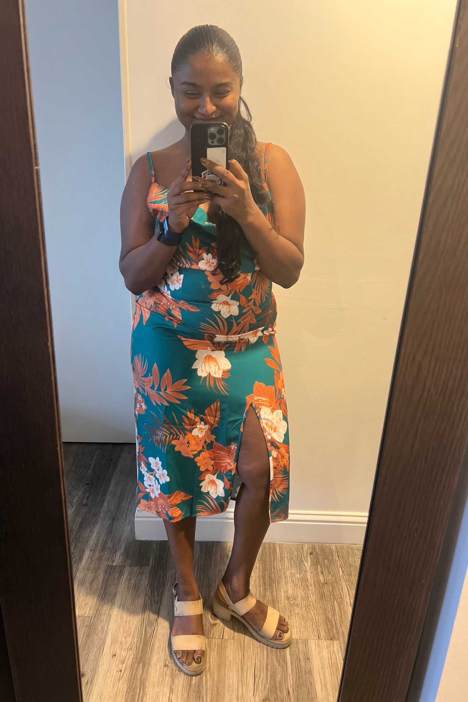 Size large in the dress and that is usually my size and it felt true to size  

#LTKcurves #LTKtravel #LTKsalealert