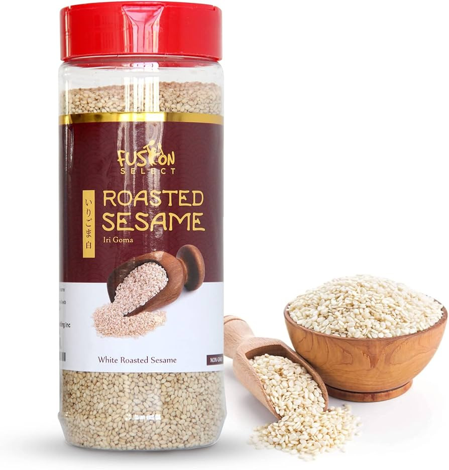 Fusion Select Roasted White Sesame Seeds - Natural Toasted Sesame Seeds - Crispy, Crunchy, Nutty ... | Amazon (US)