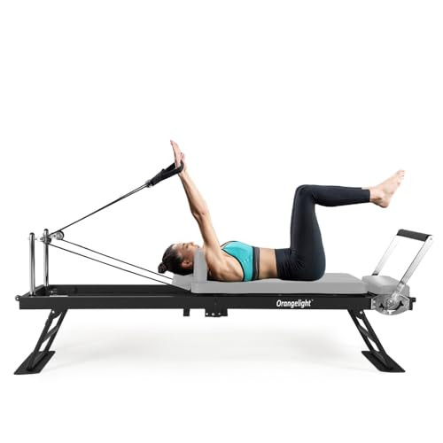Orangelight Pilates Reformer Machine for Home Gym and Studio - Foldable Reformer Pilates Machine Equipment Up to 300 lbs Weight Capacity Balanced Body Reformer with 5 Color Cords | Amazon (US)