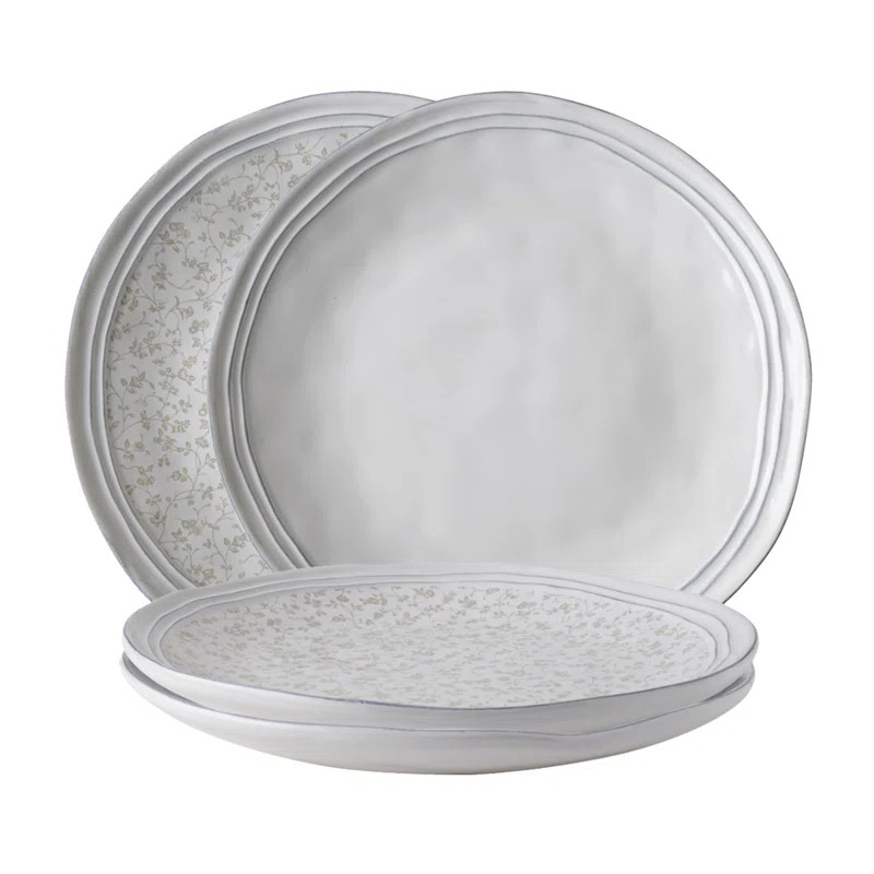 Artisan Collectables Giftset 4 Plates 10.24" 2 Print / 2 Plain | Wayfair North America