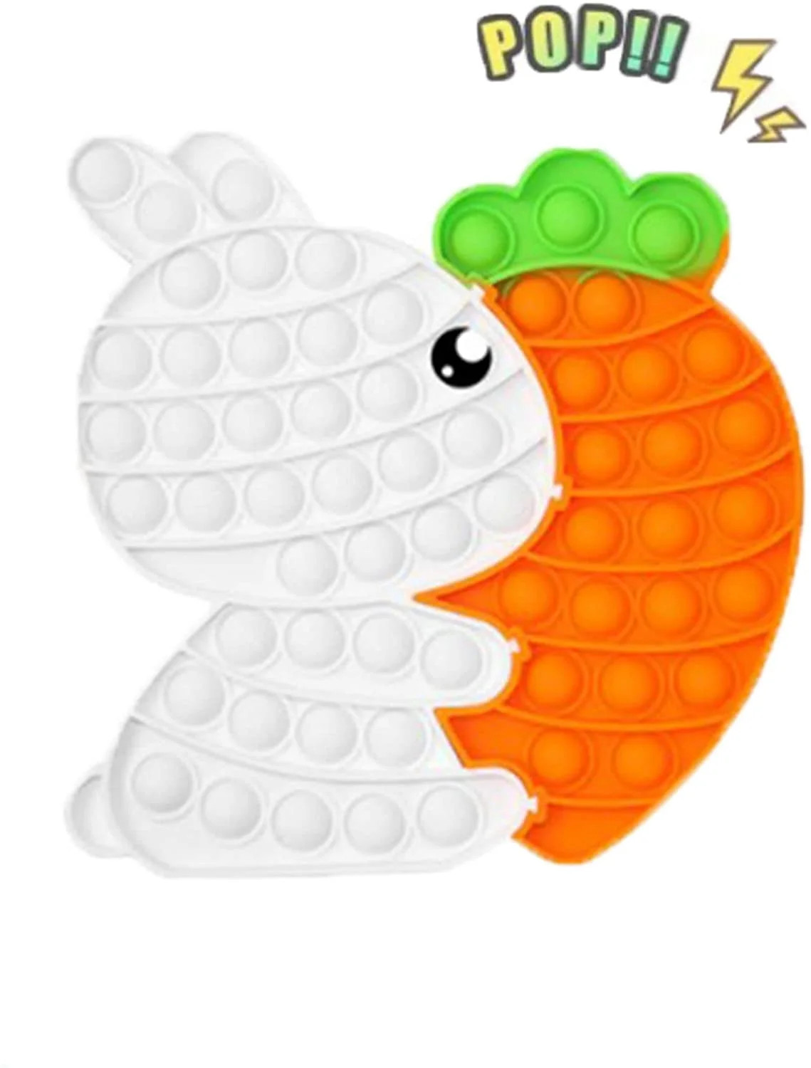 Easter Bunny Carrot Pop Fidget Toy for Boys Girls Toddlers,Silicone Animal Rabbit Anxiety Stress ... | Walmart (US)
