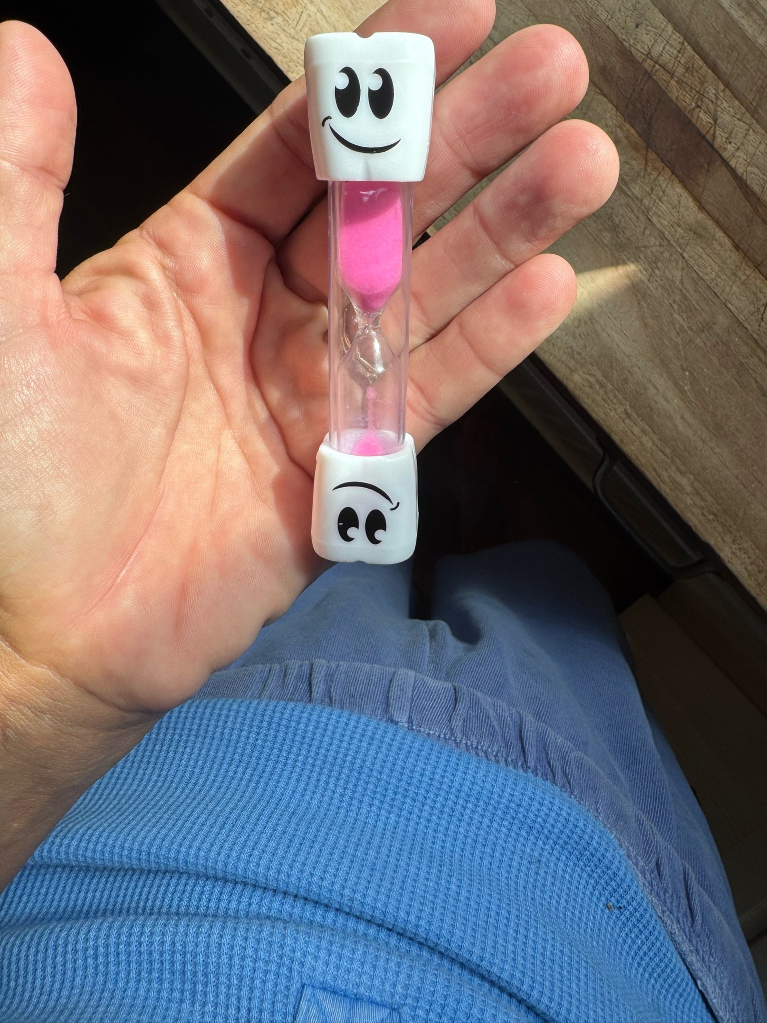 We needed an easy way to time brushing our teeth. Voila!!! They come in a 2 pack.