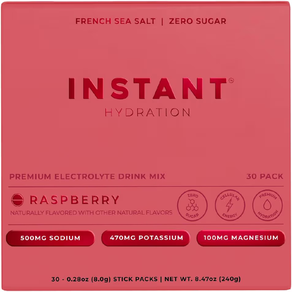 Instant Hydration Electrolytes Powder Packets - Raspberry Electrolyte Drink Mix - Zero Sugar - Ke... | Amazon (US)