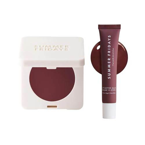 Summer Fridays Berry Glow Duo - Blush Butter Balm Berry Spritz (0.14 Oz), Tinted Lip Butter Balm Brown Sugar (0.5 Oz), Hydrating Cream Blush & Conditioning Lip Balm for Dewy Color & Shine | Amazon (US)