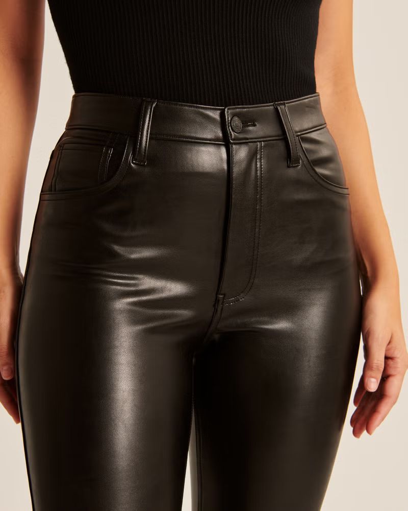 Curve Love Vegan Leather Skinny Pants | Abercrombie & Fitch (US)