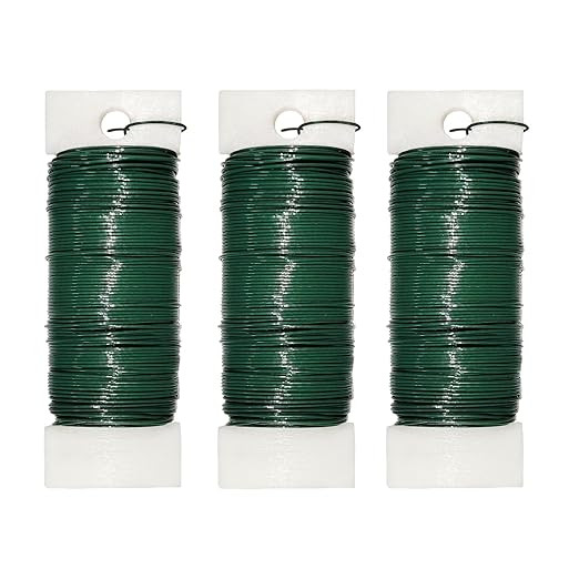 22 Gauge Floral Wire 3 Pack 114 Yards Flexible Paddle Wire for Christmas Wreath Tree,Crafts,Garla... | Amazon (US)