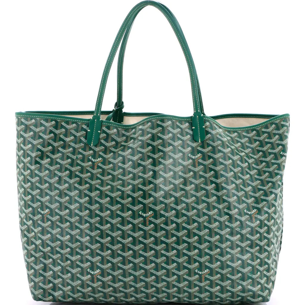 Pre-Owned Goyard Saint Louis Tote Claire Voie Coated Canvas GM in Green at Nordstrom, Size Medium | Nordstrom