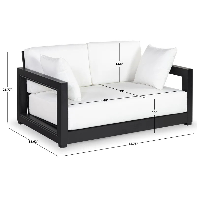 Melrose 52.75" Wide Loveseat with Cushions | Wayfair North America