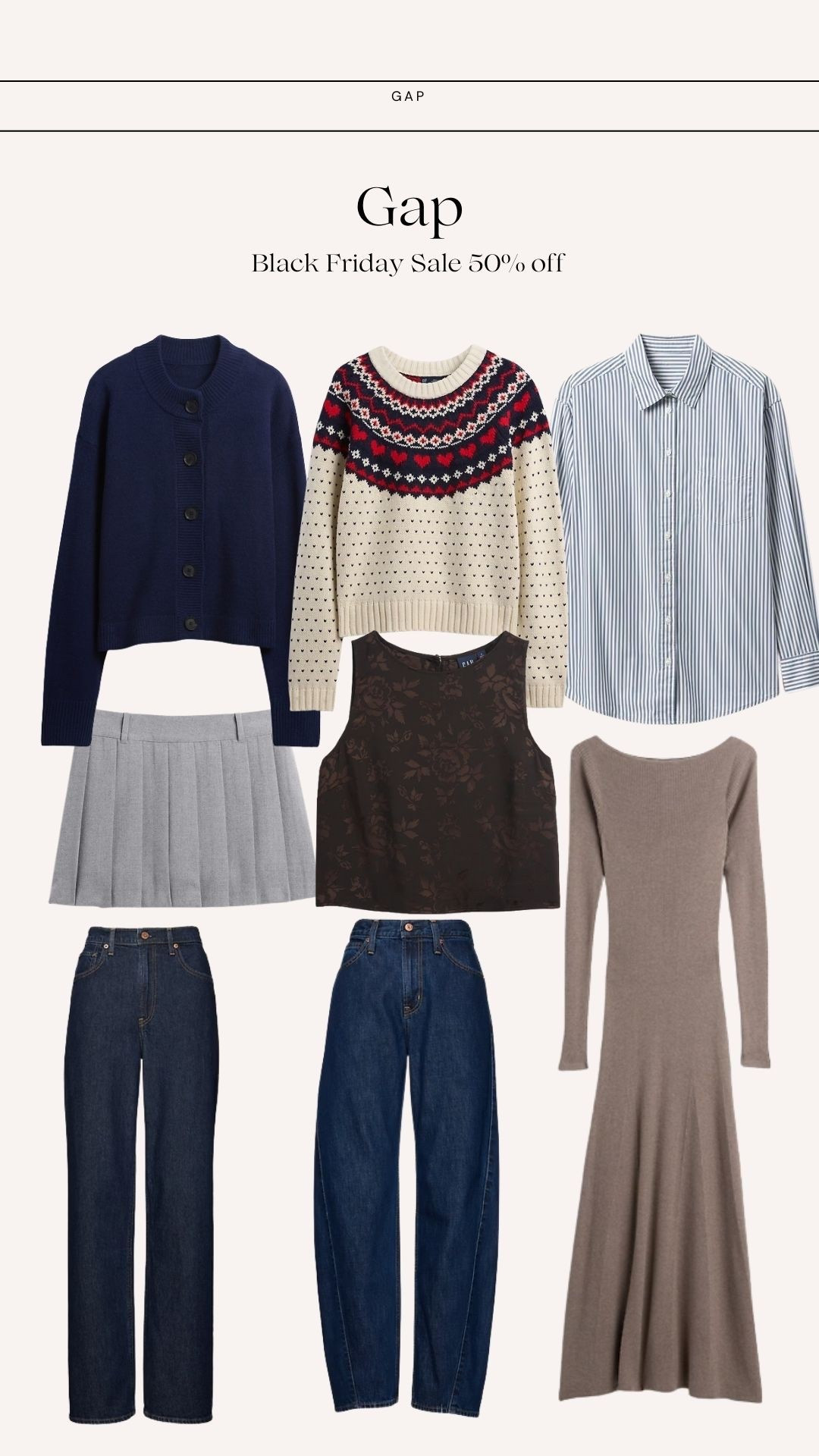 Gap is having 50% off their entire site. This includes my two favorite jeans! 

#LTKCyberWeek #LTKootd #LTKSaleAlert