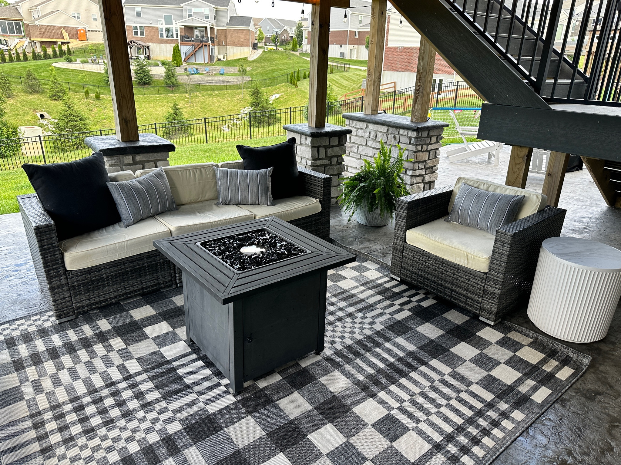 Rainier rug, outdoor rug, outdoor Loloi rug, patio decor, patio design, outdoor space, outdoor furniture, outdoor swing 

#LTKSaleAlert