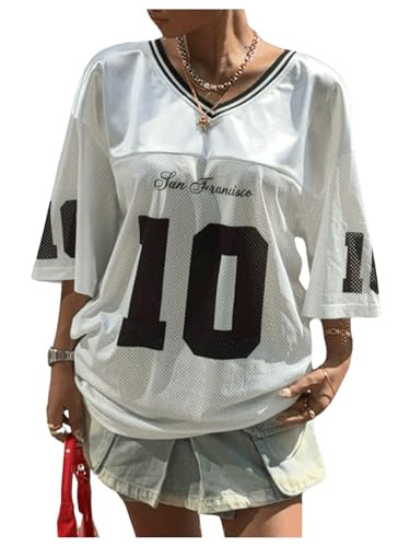 Floerns Women's Camo Print Team Sports T Shirts V Neck Basketball Jersey Tee Shirts | Amazon (US)