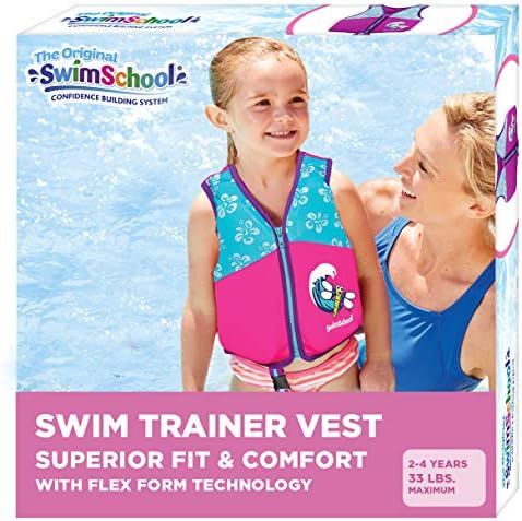 SwimSchool New & Improved Swim Trainer Vest, Flex-Form Design, Padded Shoulders and Adjustable Sa... | Amazon (US)