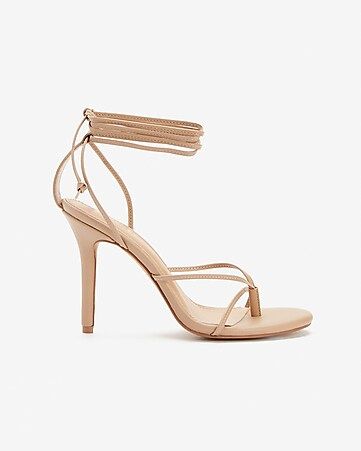 Strappy Heeled Thong Sandals | Express