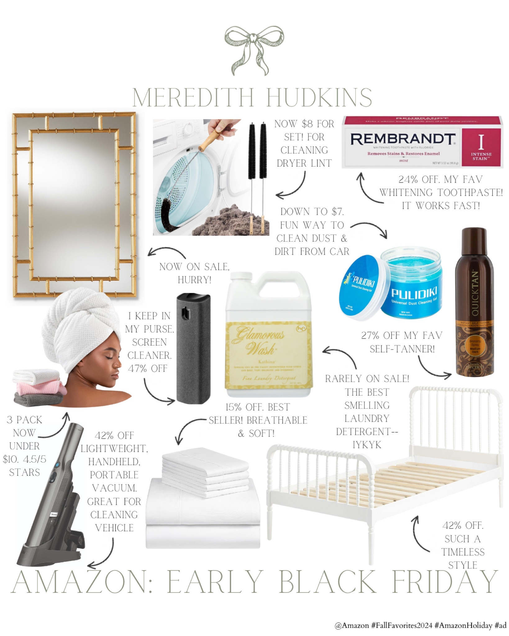 @Amazon early Black Friday deals are officially here #ad ! Here are some of my favorite deals so far. I can't get enough of these best selling home, fashion and beauty products!

Follow me the @shop.LTK app to learn more about Amazon's products & deals. I've linked all these products in my LTK Shop so you can shop directly from the app! @Shop.LTK #liketkit liketk.it/xx


#fallfavorites2024 #amazonholiday
Meredith Hudkins preppy style, classic style, timeless, home decor, traditional home decor, household essentials, sale finds, home decor, beauty women's fashion, fall fashion, winter fashion, autumn style, autumn fashion, fall outfits, Christmas, Amazon fashion

#LTKFindsUnder100 #LTKHome #LTKSaleAlert