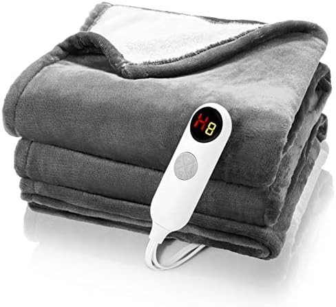 MSDUNOVR Heated Blanket Throw 50"X60", Soft Electric Blanket with 6 Heating Levels, ETL&FCC Certific | Amazon (US)