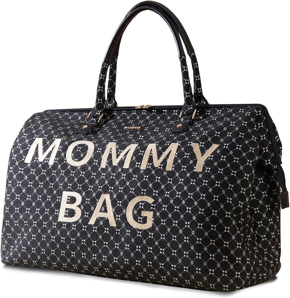 SUNVENO Large Diaper Bag Tote, Mommy Weekender Travel Bag for Mom & Baby, with 2 Pouches, Changin... | Amazon (US)