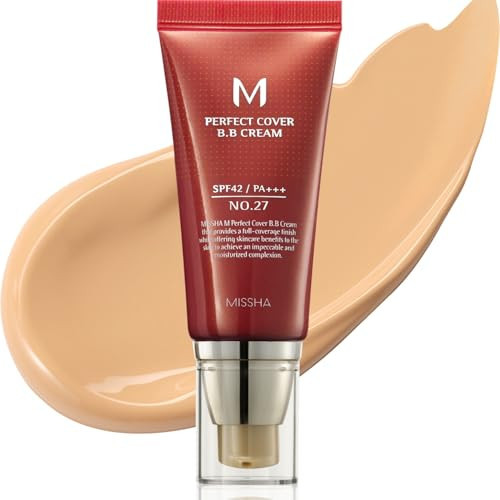 MISSHA M PERFECT COVER BB CREAM #27 SPF 42 PA+++ 50ml-Lightweight, Multi-Function, High Coverage Makeup to help infuse moisture for firmer-looking skin with reduction in appearance of fine lines | Amazon (US)