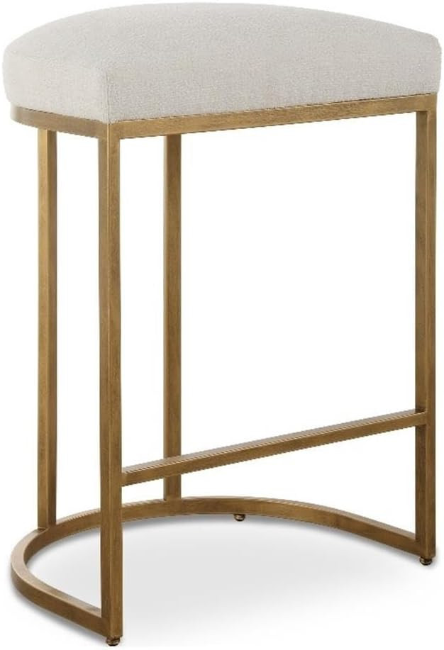 BOWERY HILL Accent Engineered Wood Counter Stool in Antique Brass | Amazon (US)