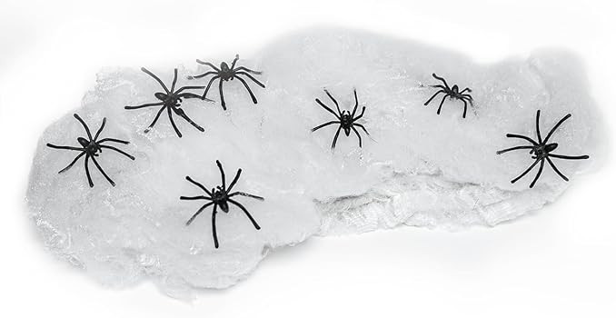 Halloween Spider Web Decoration, Halloween Decorations + Plastic Spiders, Halloween Party Supplies,  | Amazon (US)