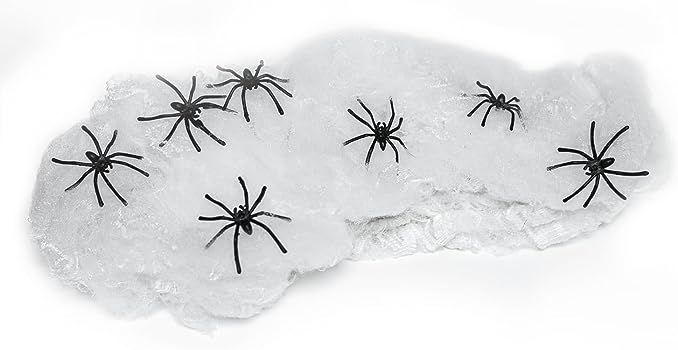 Halloween Spider Web Decoration, Halloween Decorations + Plastic Spiders, Halloween Party Supplies,  | Amazon (US)