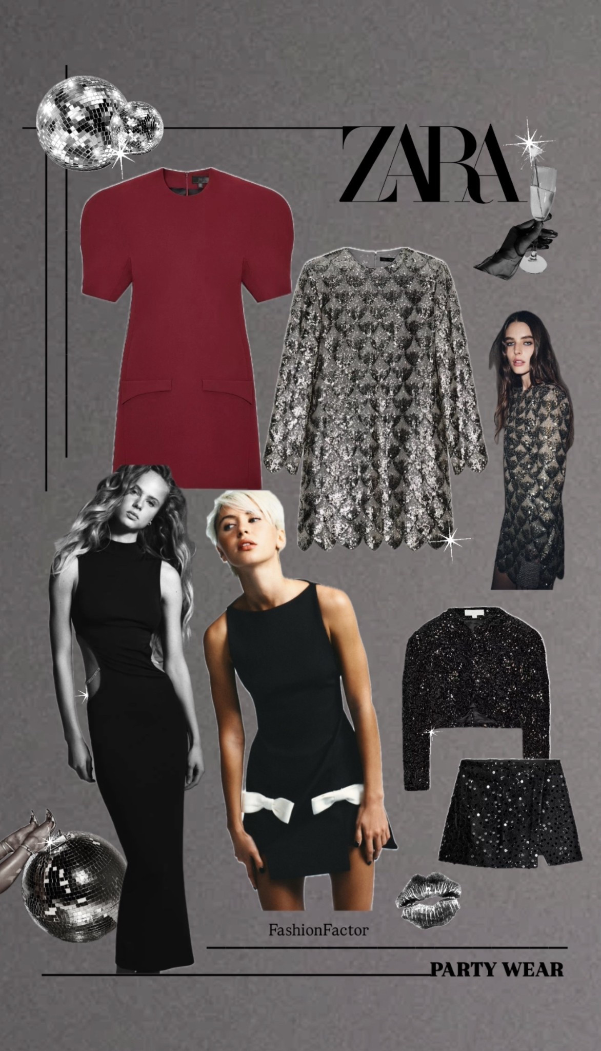 Zara party wear done right 🤍 
Sequin mini dress, sequin jacket, sequin skort, burgundy dress, mini black dress with white bows, maxi cut out black dress

#LTKHoliday #LTKCyberWeek #LTKFindsUnder100