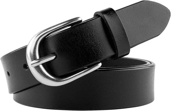 JASGOOD Women Leather Belt for Jeans Pants Plus Size Western Design Belt Alloy Buckle | Amazon (US)
