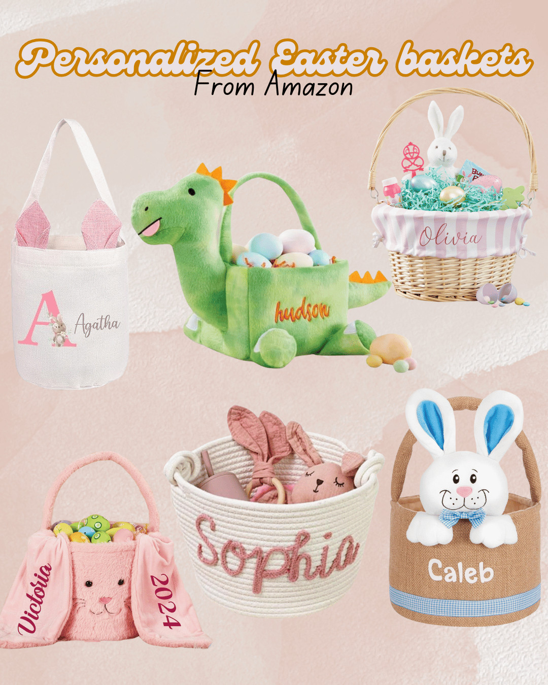 Don't wait until last minute to start your shopping for Easter.  Check out these cute custom Easter baskets from Amazon.  There are so many different styles too!
#Easter #springtime 

 

#LTKSeasonal #LTKFindsUnder50 #LTKKids