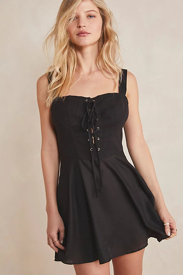 Not A Chance Corset Mini Slip by Intimately at Free People, Black, S | Free People (Global - UK&FR Excluded)