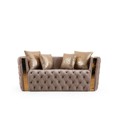 Tufted Loveseat with Ammons Fabric | Wayfair North America