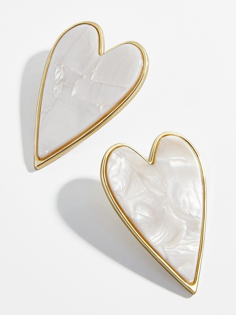 Valentina Resin Heart Stud Earrings | BaubleBar (US)