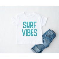 Surf Vibes Shirt, Kids Surfing Retro Toddler Beach Birthday, Surfer Birthday Theme | Etsy (US)