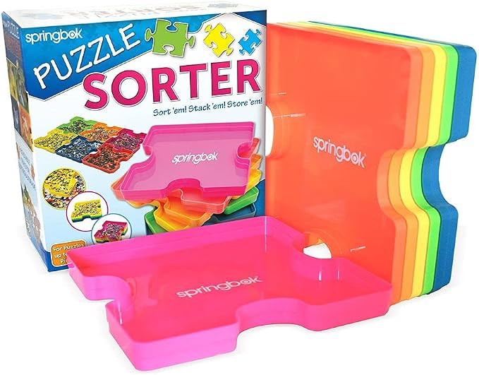 Springbok Puzzle Sorting Trays 6-Piece Stackable Puzzle Organizer Set | Six stackable sorting tra... | Amazon (US)