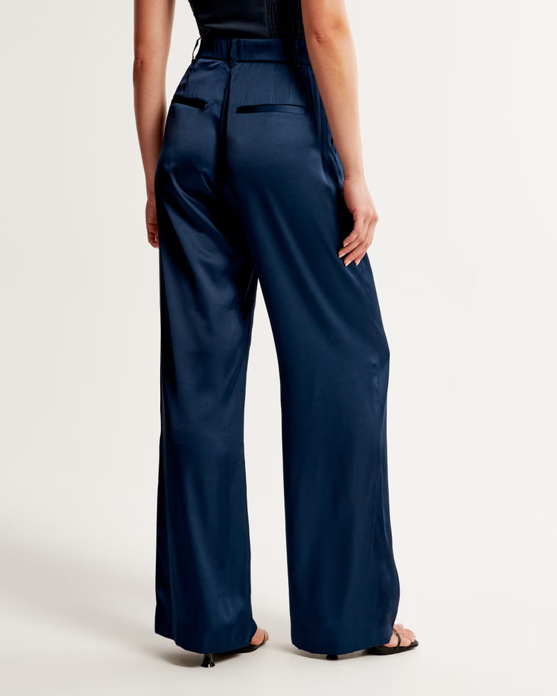 A&F Sloane Tailored Satin Pant | Abercrombie & Fitch (US)
