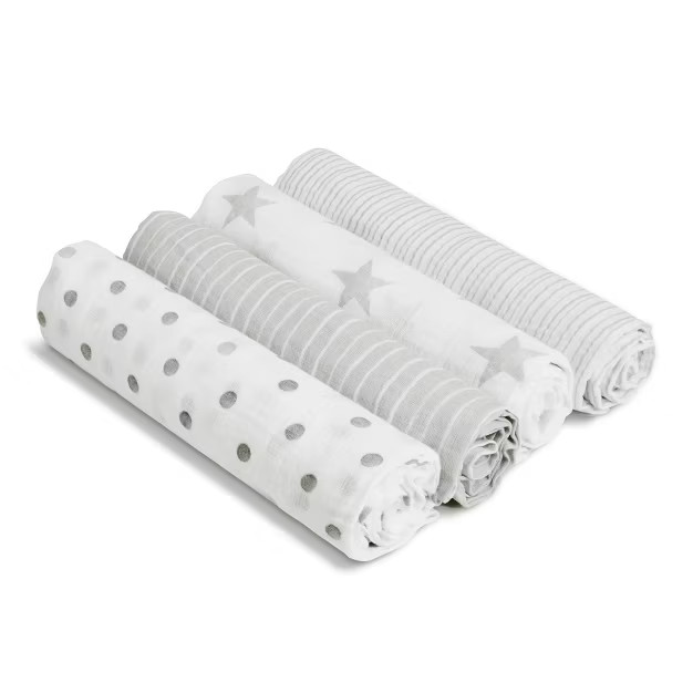 aden + anais essentials Muslin Swaddle Blankets - 4pk | Target